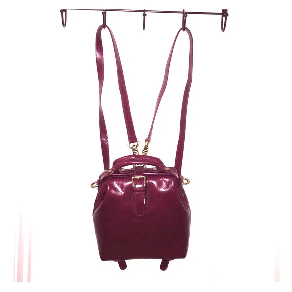 mini oiled leather backpack/shoulder bag/handbag