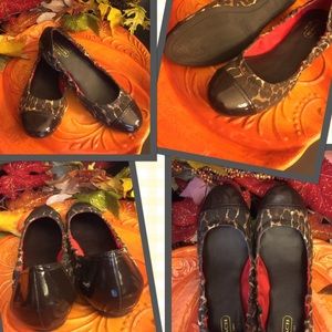 Coach leopard ballet flats