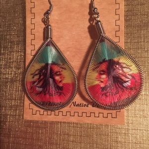 Jamaican dangle earrings