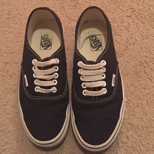 Authentic black Vans size 8