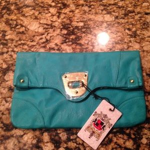 BNWT Cute turquoise clutch