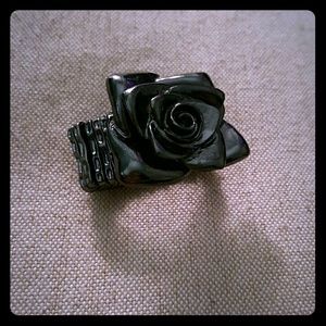 Black flower ring