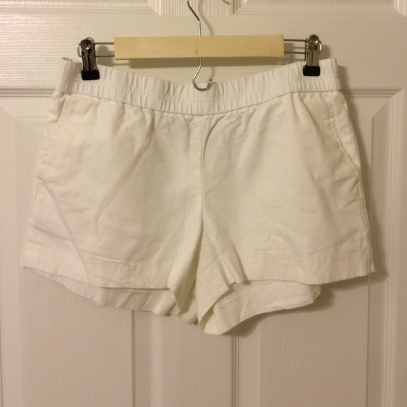 White j crew pull on shorts