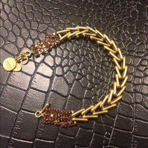 Smoky topaz flapper bracelet