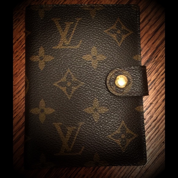 Louis Vuitton small notebook cover...leather