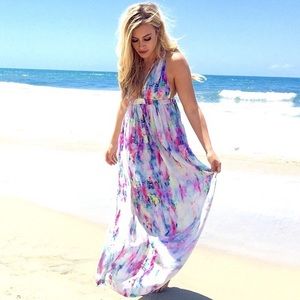 Satin maxi dress- never worn