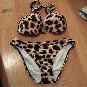 Victoria secret leopard bikini top only