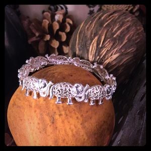 Silver elephant bracelet!