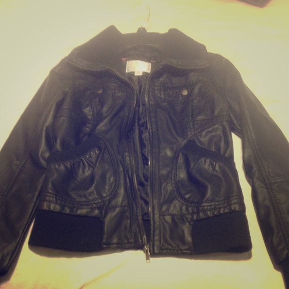 Faux leather jacket