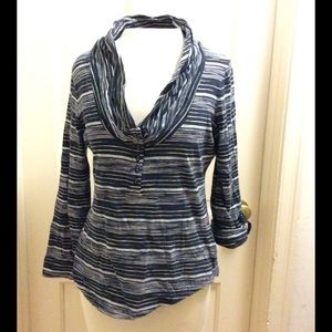 Pilcro and the Letterpress Blue Striped Tee S