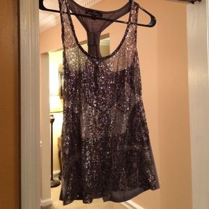 Almost famous sequin tank.