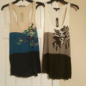 2 decorative racer back tanks. Brand new
