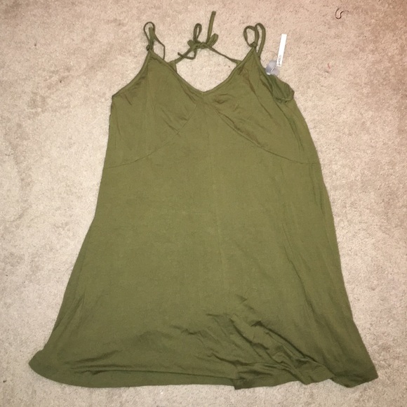 Khaki Spaghetti Strap Dress from ASOS
