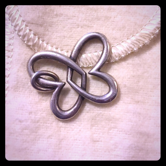 James Avery Butterfly Heart Necklace Charm