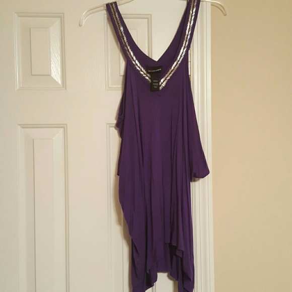 V-neck beaded top