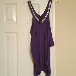 V-neck beaded top