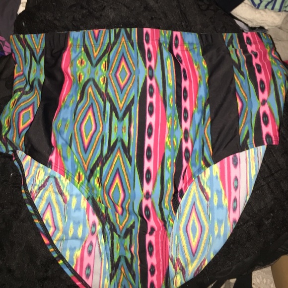 Plus size high waisted bathing suit bottoms