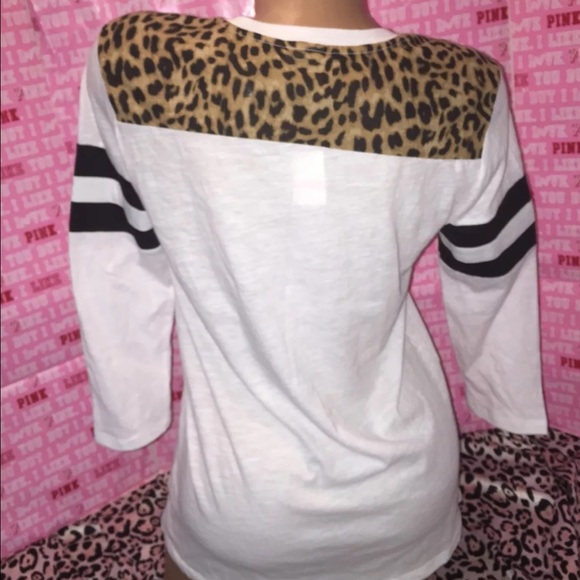 PINK Victoria's Secret Tops - VS Pink 3/4 Length varsity Tshirt