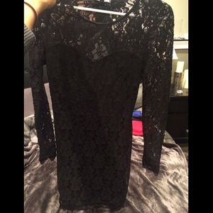 Black lace dress