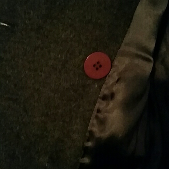 Charcoal Grey Wool Peacoat - Picture 2 of 2