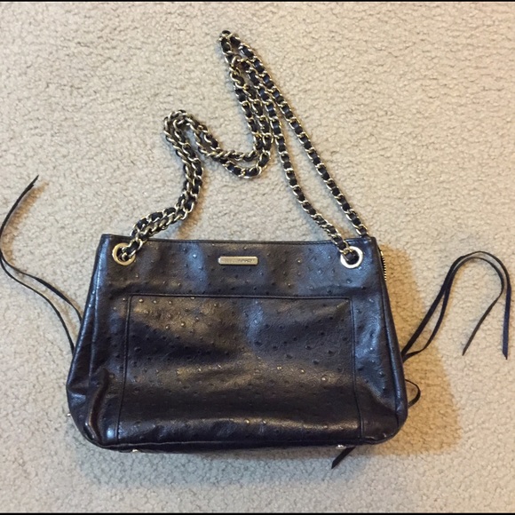 Rebecca Minkoff Ostrich Swing Bag black