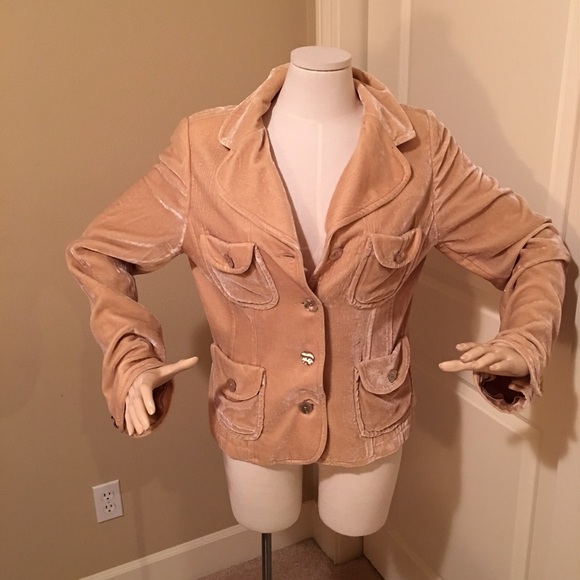 Banana Republic Tan Velvet Blazer