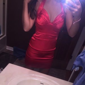 Red bodycon dress