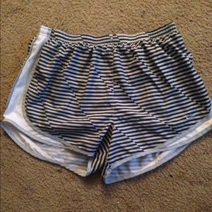 Striped Nike running shorts