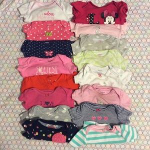 Infant 3 month onesies bundle of 16