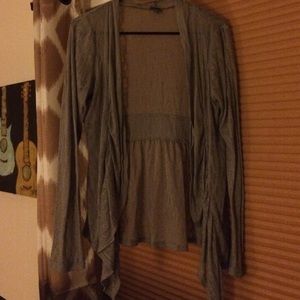 Gray vanity cardigan.