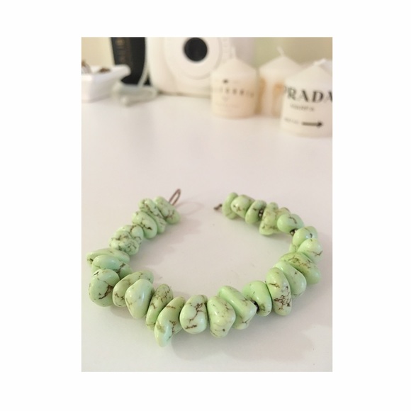 Lime green beaded bracelet