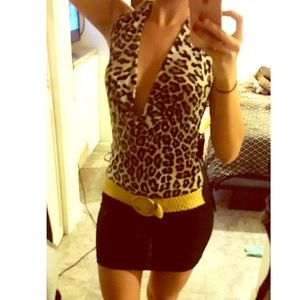 Beautiful halter cheetah dress