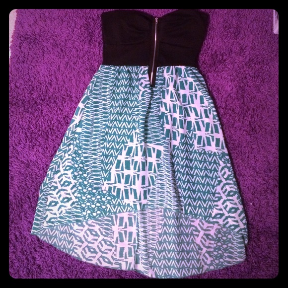 Green High-low dress