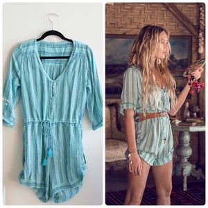 Spell Designs island boho playsuit - turquoise