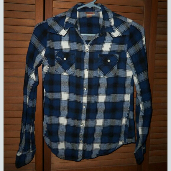 Blue and white flannel