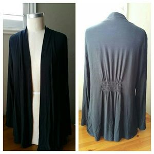 Black Sleepwear Lounge Jersey Jacket