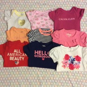 Infant 3-6 month onesies bundle of 9