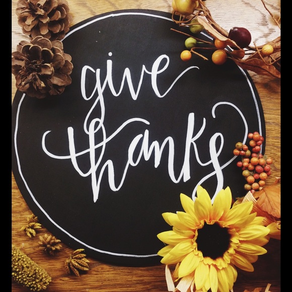 Give Thanks handmade wooden sign