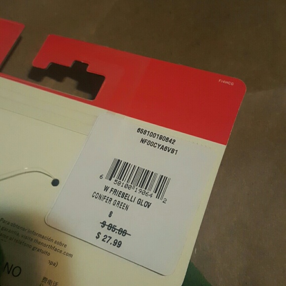 ♡♡♡SOLD♡♡North Face gloves Conifer Green Small - Picture 3 of 4