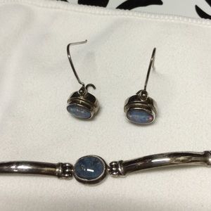 Sterling silver bracelet w/ earrings