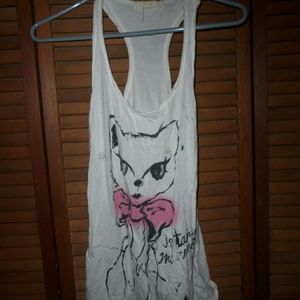 Long tank top with cat