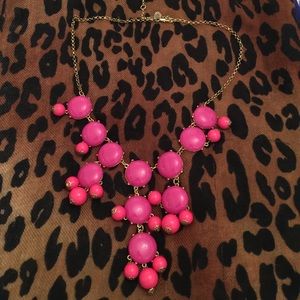 Hot pink bauble necklace