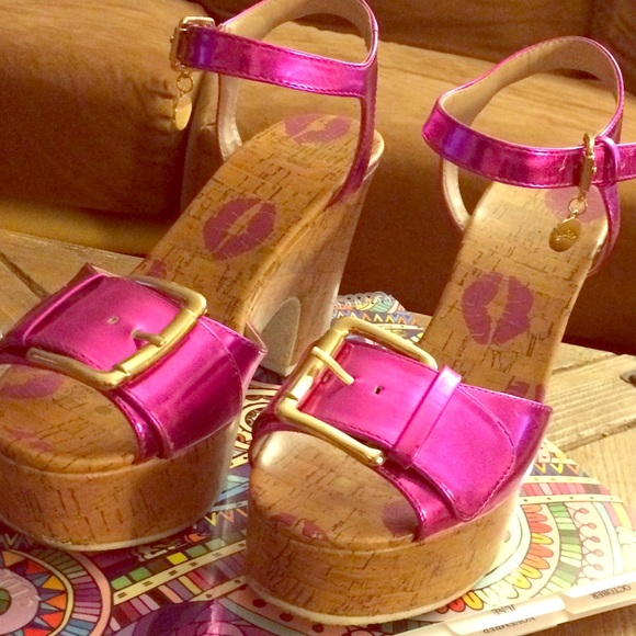 Juicy Couture Hot Pink Platforms
