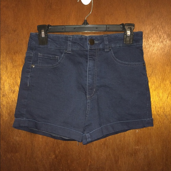 Navy blue high waisted Forever 21 shorts