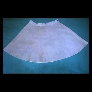 Lambskin leather circle skirt