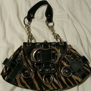 GUESS Shoulder bag black and tan