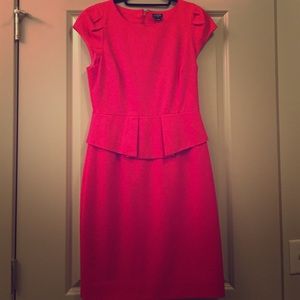 Red J Crew peplum dress