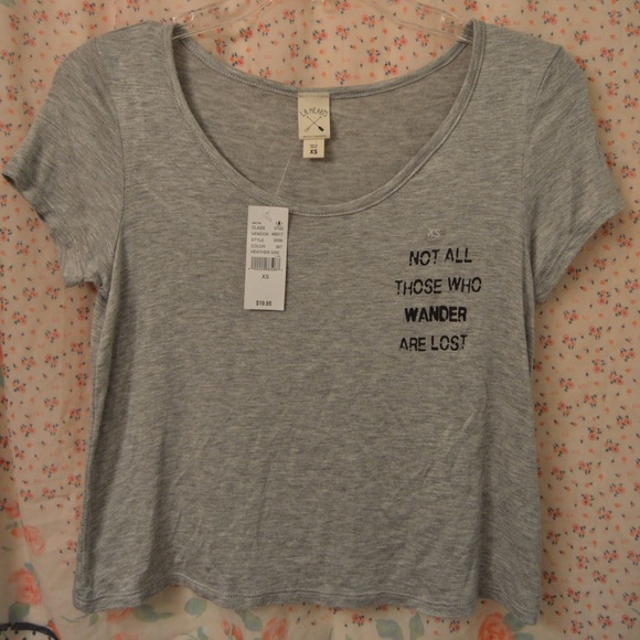 LA Hearts cropped graphic tee