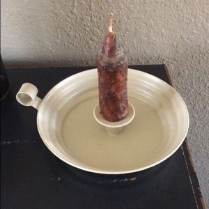 Candle with holder