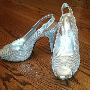 Sparkly Silver Heels
